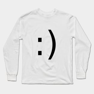 Sideways Smiley Long Sleeve T-Shirt